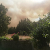 Imagen del incendio a mediodía