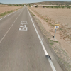 Carretera EX-113 en Quintana de la Serena