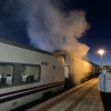 Sale humo de la locomotora averiada