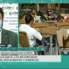 Javier Peinado, de la Creex, en un momento de la entrevista