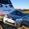 Vehículo arrollado por un tren