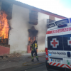 Incendio de vivienda en Oliva de Mérida
