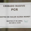 Cribado masivo en Aldea Moret, Cáceres