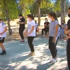 Alumnos durante una clase en el campamento de flamenco