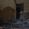 Interior de la casa incendiada.