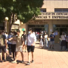 Estudiantes en la Facultad de Ciencias Económicas y Empresariales de Badajoz