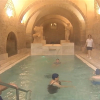 Usuarios del IMSERSO en un balneario de la región