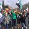 Extremeños manifestándose en favor del mundo rural