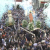 Momento del encuentro entre la Virgen de la Aurora y el Cristo Resucitado