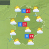 Mapa de tiempo previsto para el martes 26 de abril