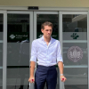 Ginés Marín abandonando el hospital esta mañana