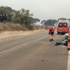 Colisión provocada por la falta de visibilidad causada por el incendio