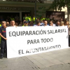 Protesta de empleados municipales Badajoz