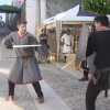 Exhibición de combate medieval en la Plaza de la Constitución de Magacela