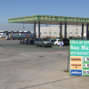 Gasolinera del Polígono El Nevero en Badajoz esta mañana  