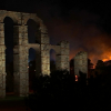 Incendio junto al acueducto