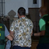 Eugenio Delgado llegando a su vivienda para la primera reconstrucción de los hechos que ocurrieron la noche que desapareció Manuela Chavero