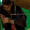 Momento en el que reparan el bombo del Sorteo Extraordinario de Navidad. 