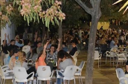 Aglomeración en la ciudad de Badajoz