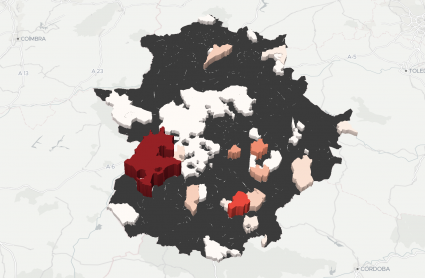 Mapa de los casos diarios de coronavirus municipio a municipio