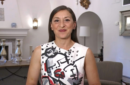 La actriz Mariola Fuentes durante un momento de la entrevista