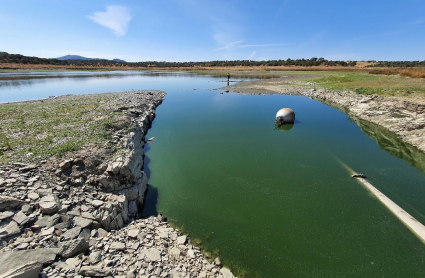 Estado de la presa del embalse de Valdefuentes a 29 de septiembre