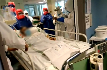 sanitarios de la UCI del Hospital San Pedro de Alcántara de Cáceres