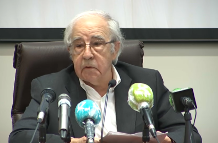 Imagen del presidente del Club Senior de Extremadura, José Julián Barriga