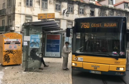Imagen cotidiana del centro de Lisboa