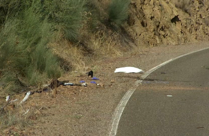 Accidente de moto en Alange