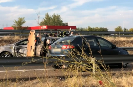 Accidente A-5, cerca de Arroyo de San Serván