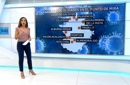 Mapa con las localidades en seguimiento por el SES