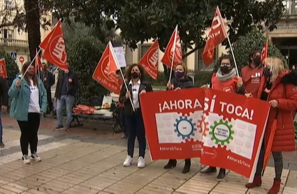 Manifestación sindical en Badajoz