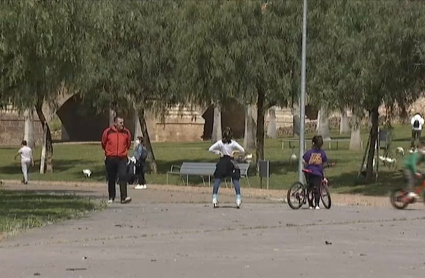 Imagen del parque del Río, en Badajoz.