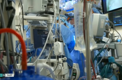 Quirófano durante una intervención de trasplante.