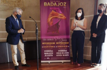 Presentación del cartel taurino de la feria de Badajoz 2021 esta mañana en las Casas Consistoriales 