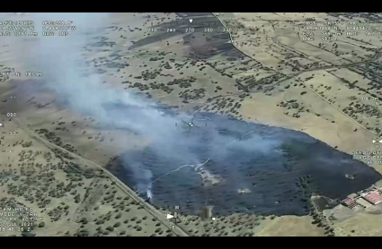 Imagen aérea del incendio. 