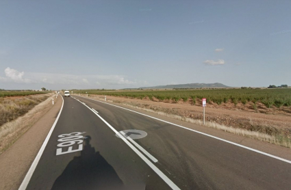 Kilómetro 128 de la N-430, lugar donde ha tenido lugar el siniestro. 