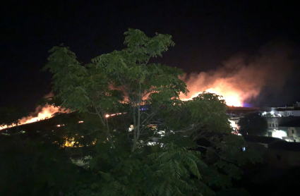 Incendio en el cerro de La Buitrera