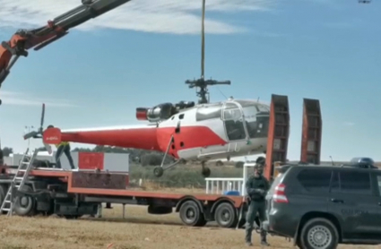 Helicóptero intervenido durante la operación 'Limoneros'