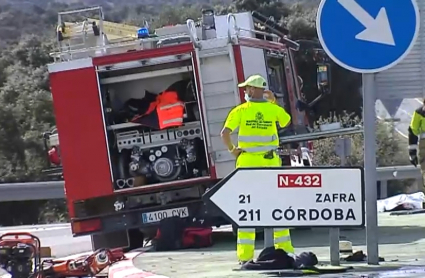 Accidente en la N-432 cerca de La Parra