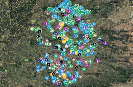 El mapa es un fiel reflejo del atractivo turístico de Extremadura