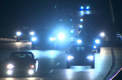 Tráfico en el cruce de la A66 y la A5