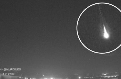 Imagen del meteorito captada por los observadores