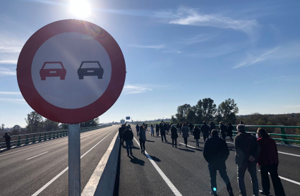 Inauguración del primer tramo de la Ronda Sur de Badajoz