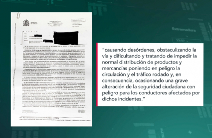 Fragmento de una de las multas que han recibido alguno de los transportistas