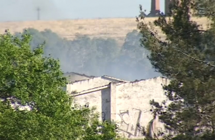 Imagen del incendio durante el sábado
