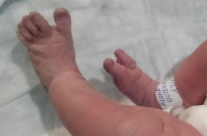 Ruslana, primera bebé de refugiada ucraniana