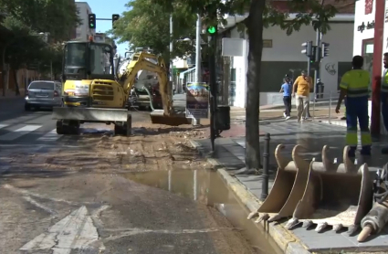 tubería rota en Badajoz