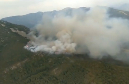 Incendio en Las Mestas